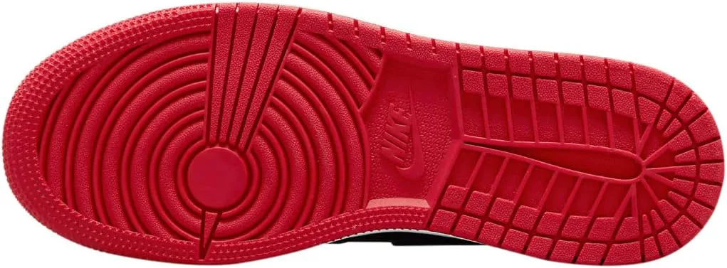 Мужские баскетбольные кроссовки Nike Air Jordan 1 Mid, черный/красный — фото 4
