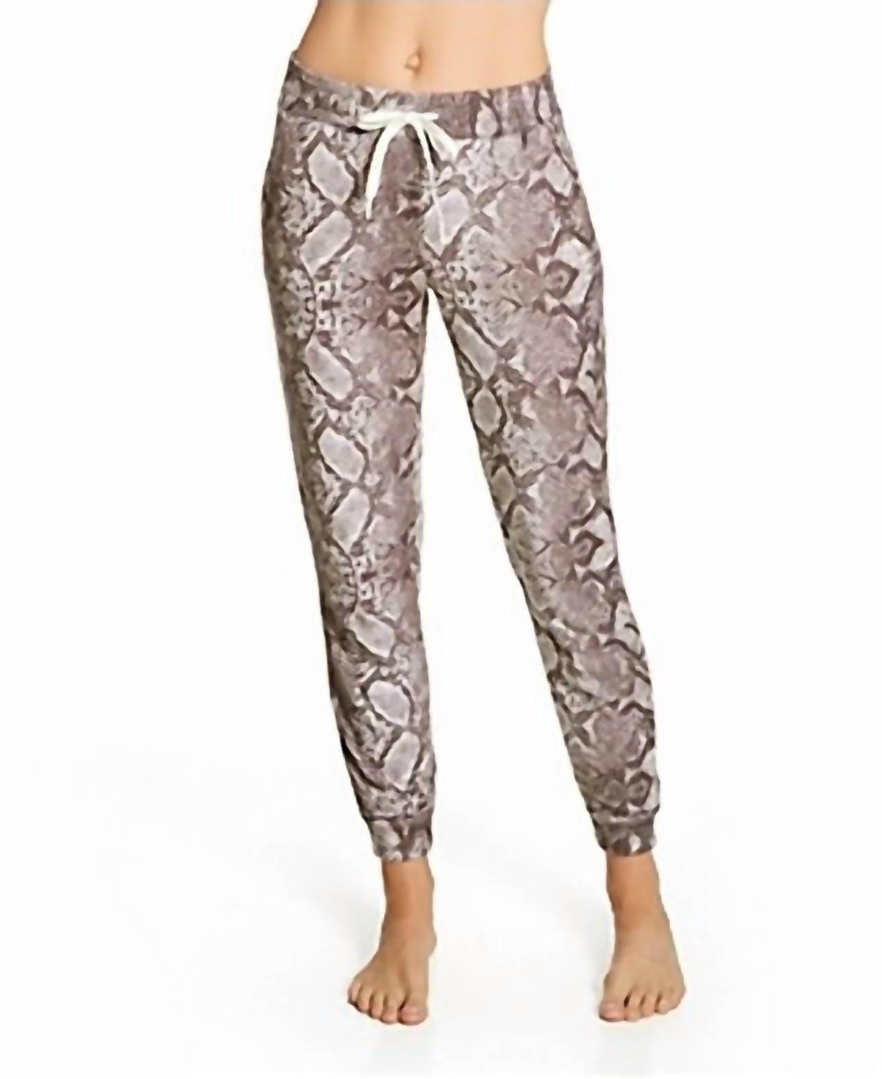 

Трикотажные спортивные штаны Snake Bite Feather Knit In Cocoa PJ Salvage