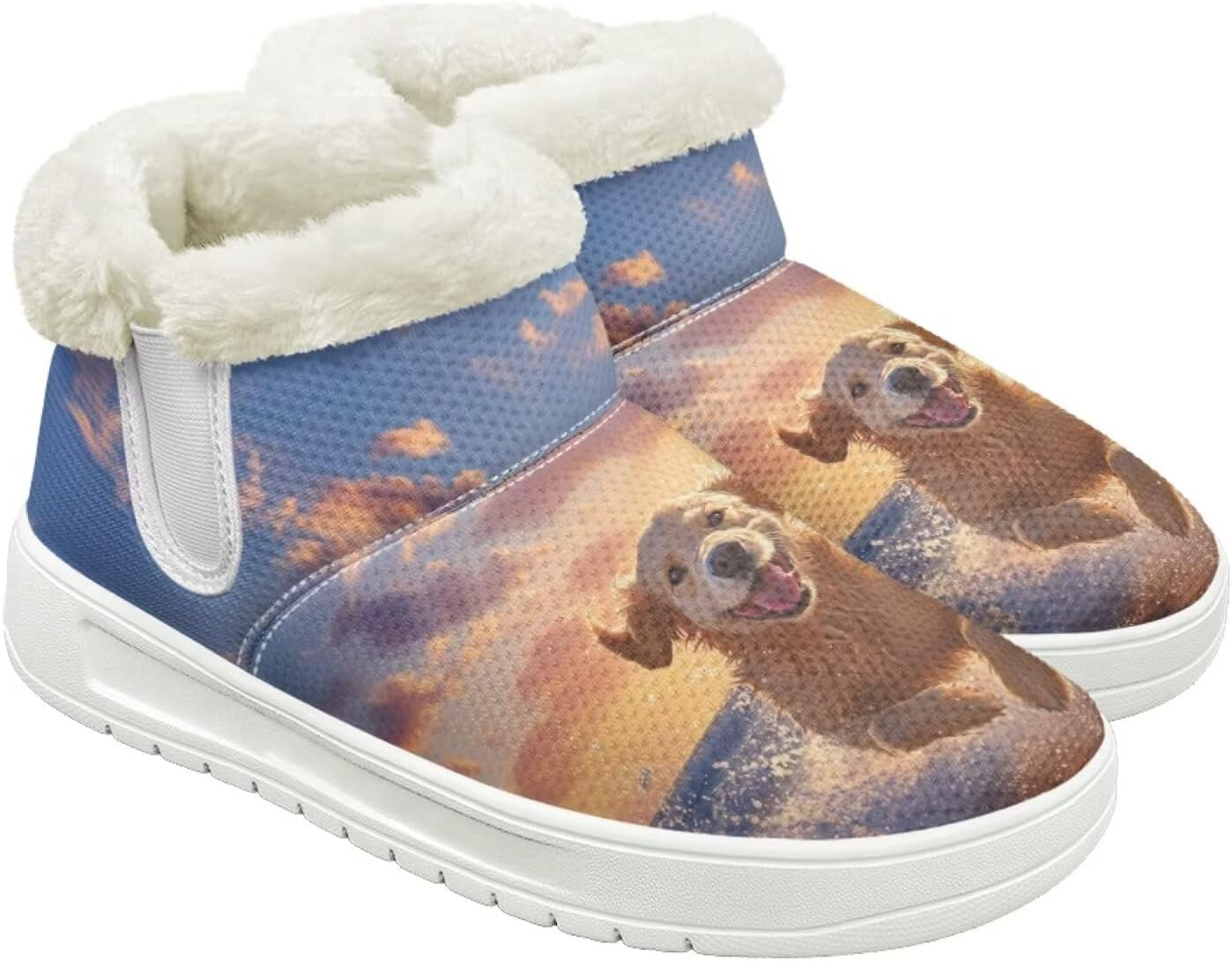 

Зимние сапоги для женщин и мужчин, теплые ботинки с утеплением, флисовая подкладка, удобная резиновая подошва, модный подарок Cugasmaru, Beach Running Dog