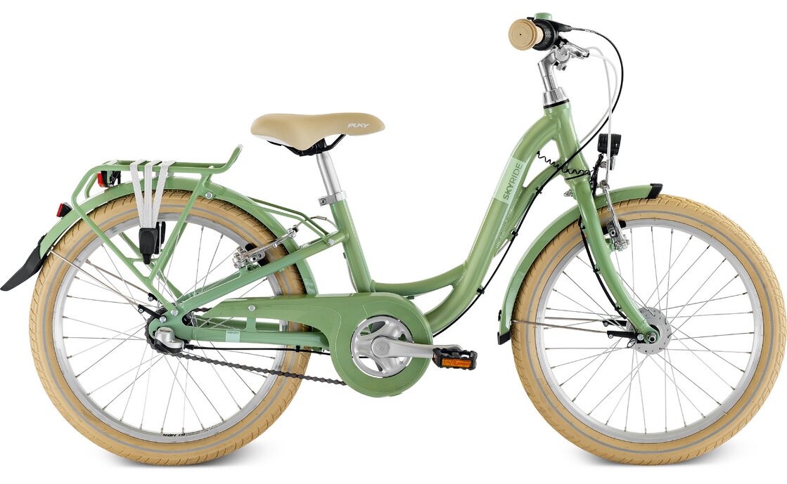 Детский велосипед Puky Skyride 20-3 Classic - 20 дюймов - Tiefeinsteiger - 2025, цвет Grün|retro-green — фото 2