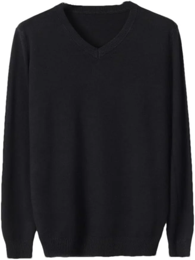 

Мужской толстый свитер с V-образным вырезом Suvoiier