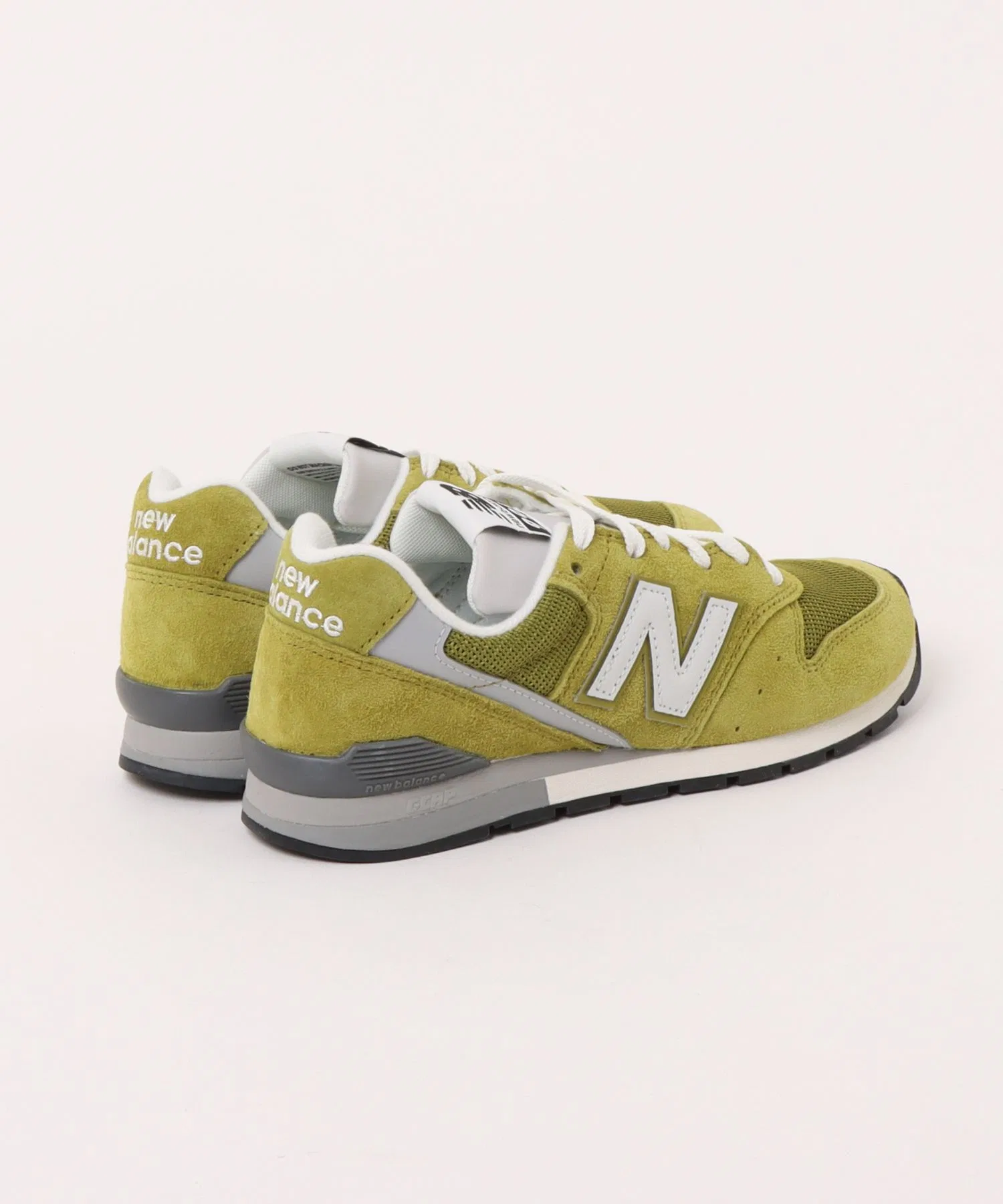 Мужские кроссовки New Balance U996 из замши и сетки зелёные — фото 2