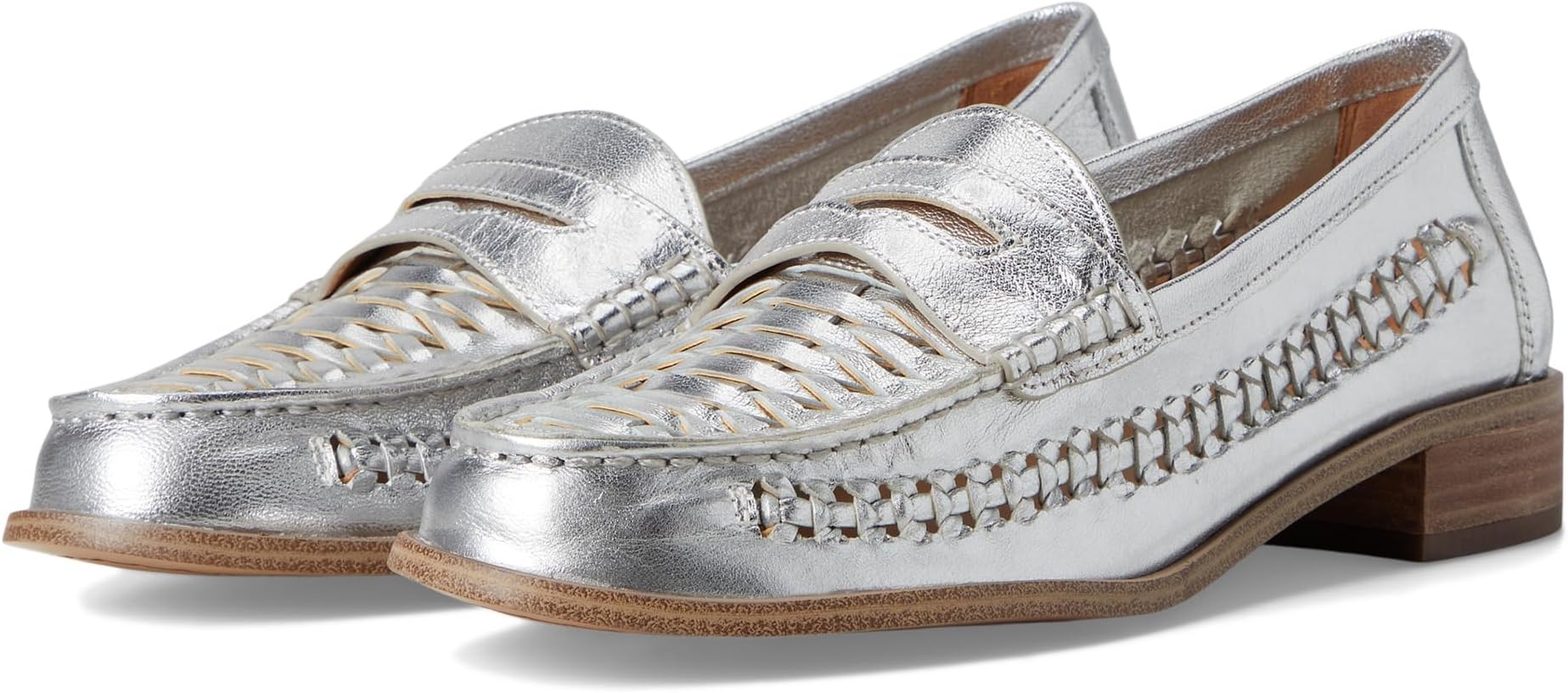Лоферы Vince Camuto Calie Braided Flat Loafer, цвет Lux Silver