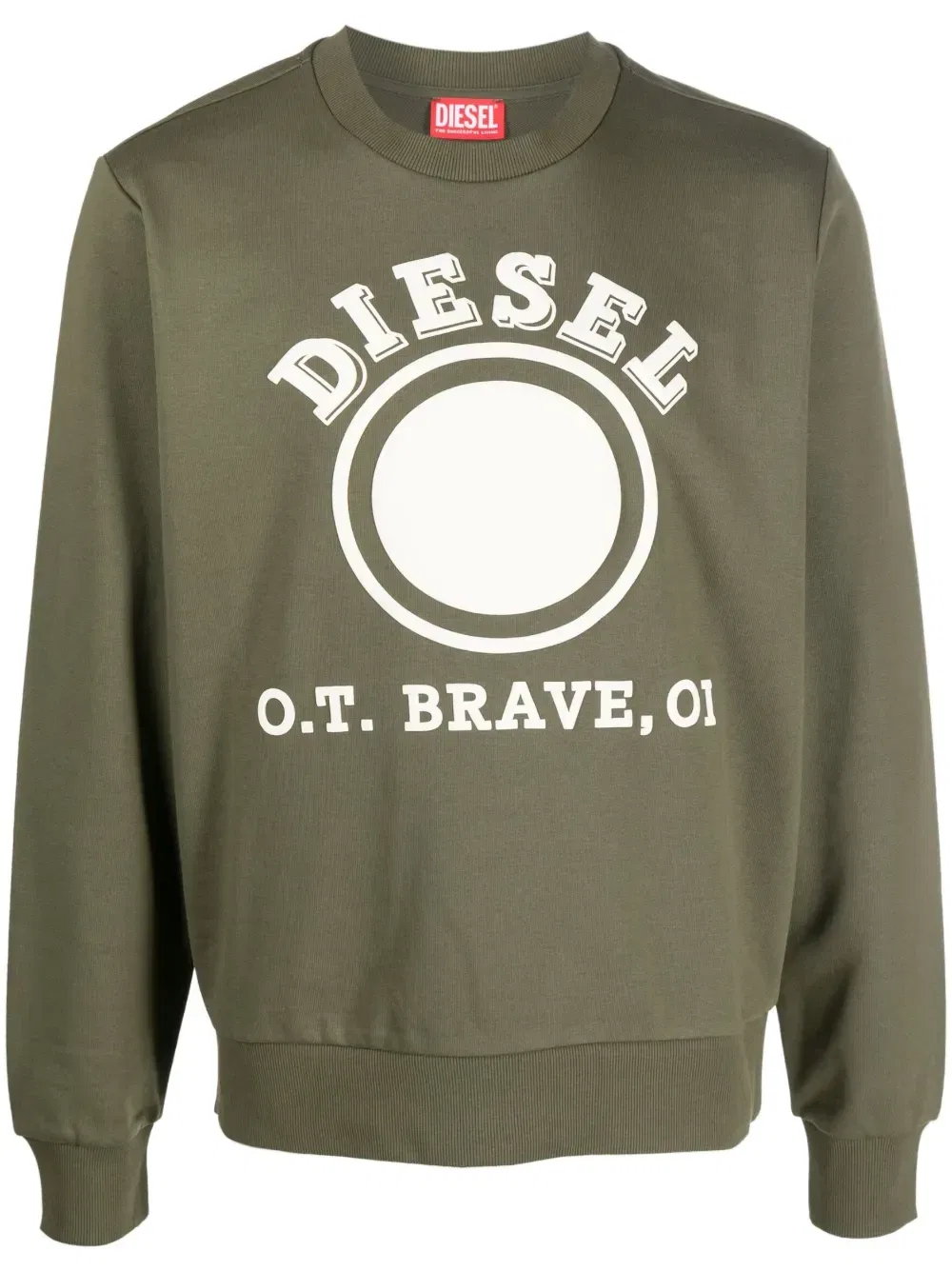 Толстовка из джерси с логотипом Diesel, зеленый