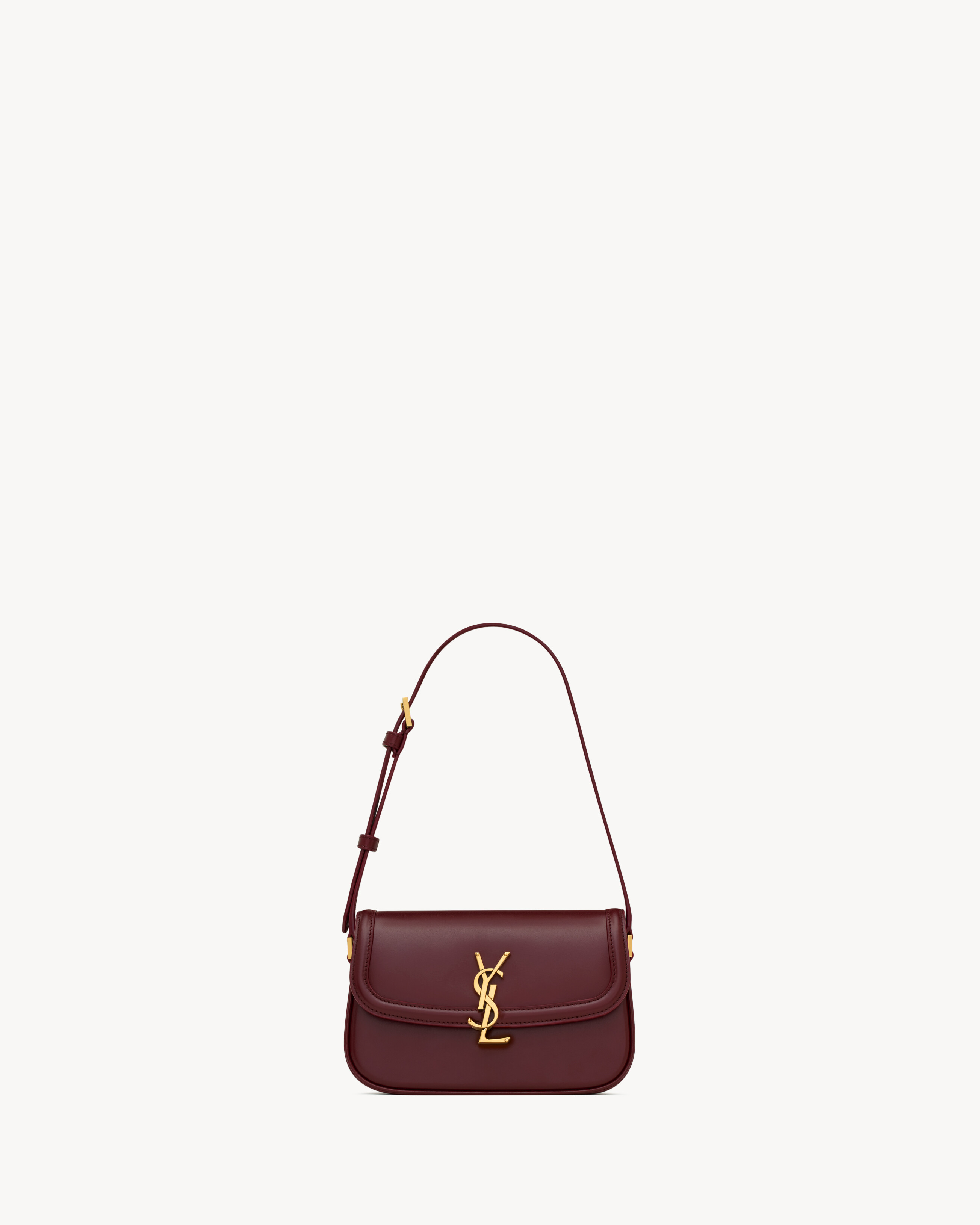 Сумка в коробке из кожи с застежкой CASSANDRE Saint Laurent, красный