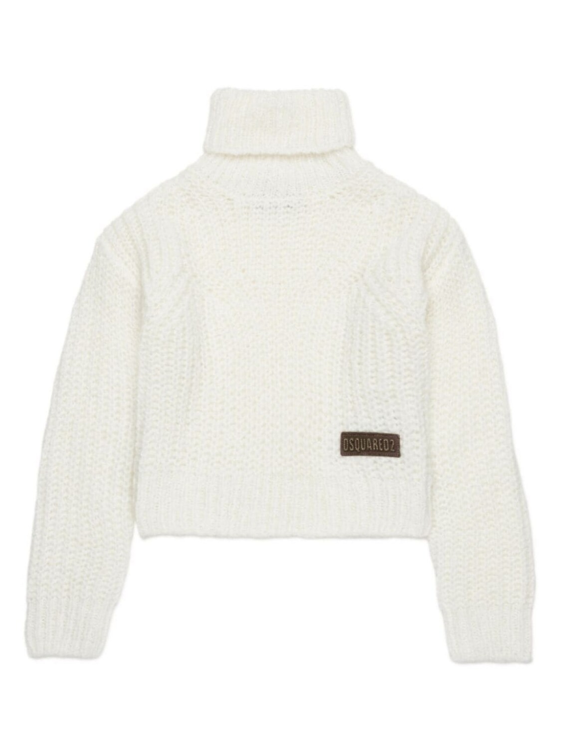 

DSQUARED2 KIDS джемпер с высоким воротником и нашивкой-логотипом, белый