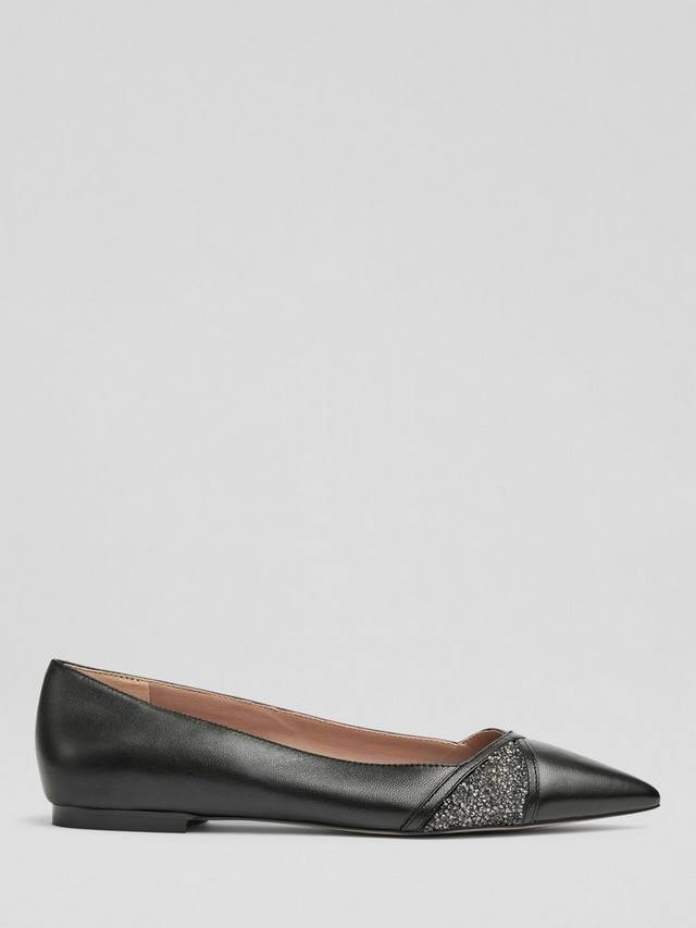 Туфли-лодочки Diane Leather с острым носом и кристаллами L.K.Bennett, Black