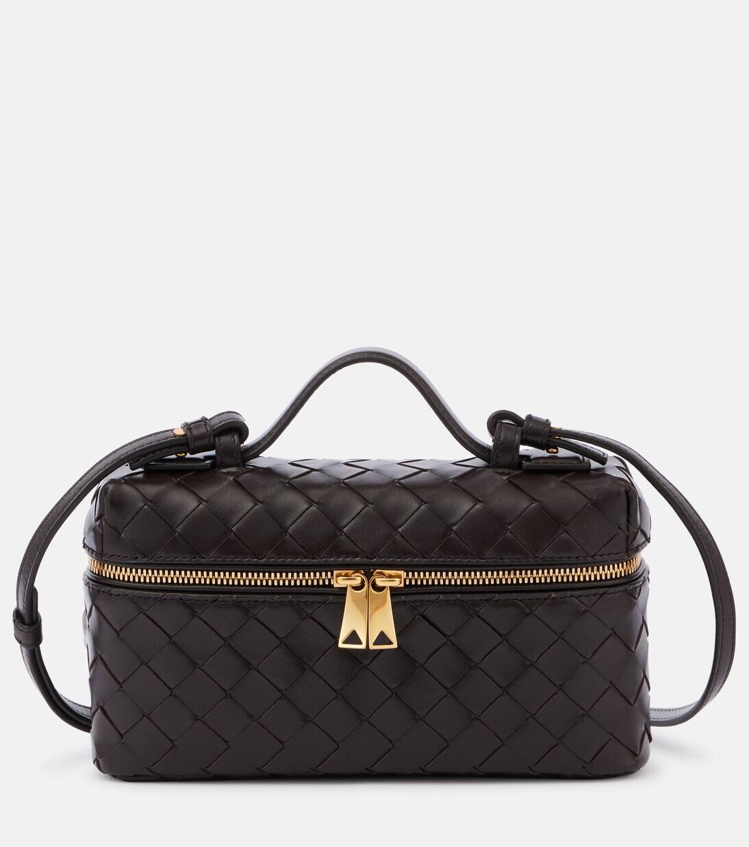 

Сумка-кошелек Bang Bang Intrecciato из кожи Bottega Veneta, цвет fondant - gold