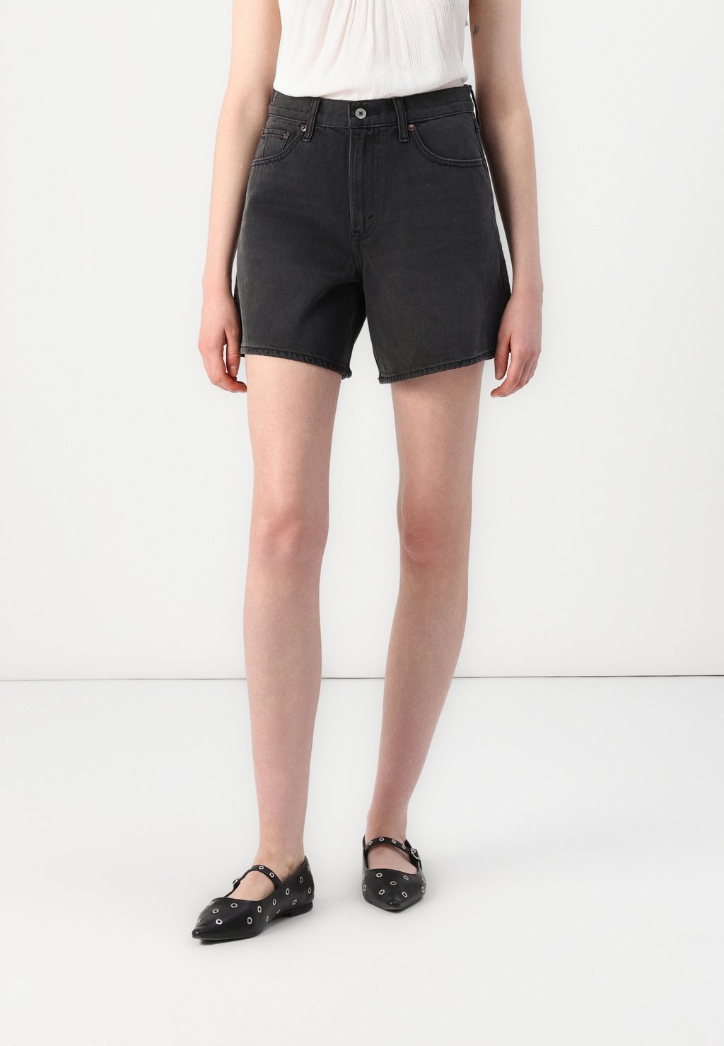 

Джинсовые шорты CLASSIC LOOSE Abercrombie & Fitch, черный