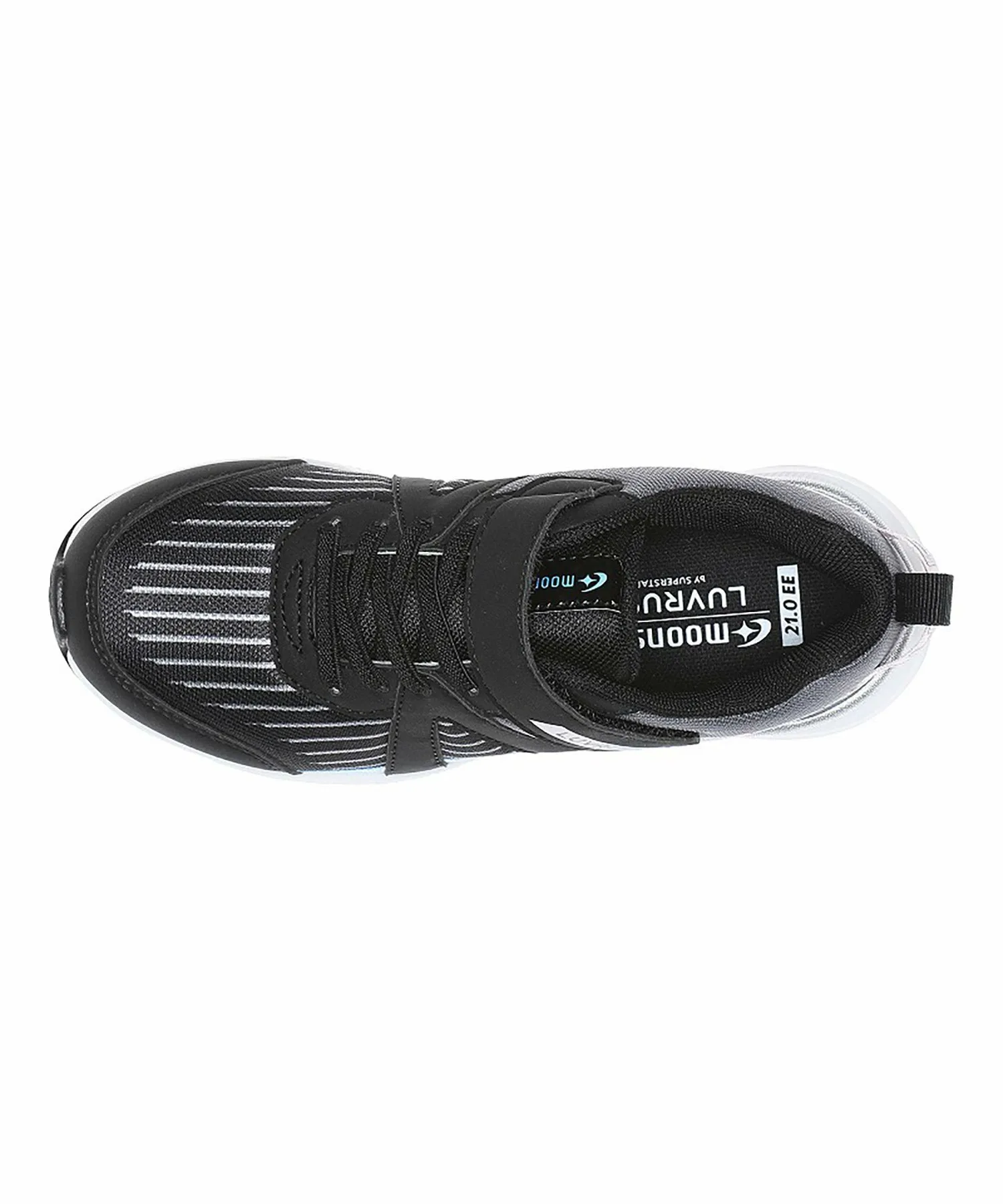 Детские кроссовки MoonStar LV 1250 черного цвета для девочек Superstar, black — фото 3