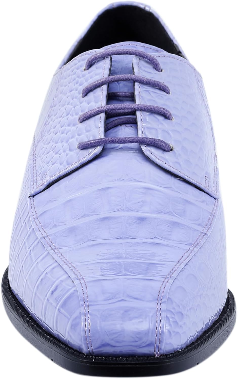 Мужские классические туфли Amali Harvey Fashion с крокодиловой кожей, Lavender — фото 4