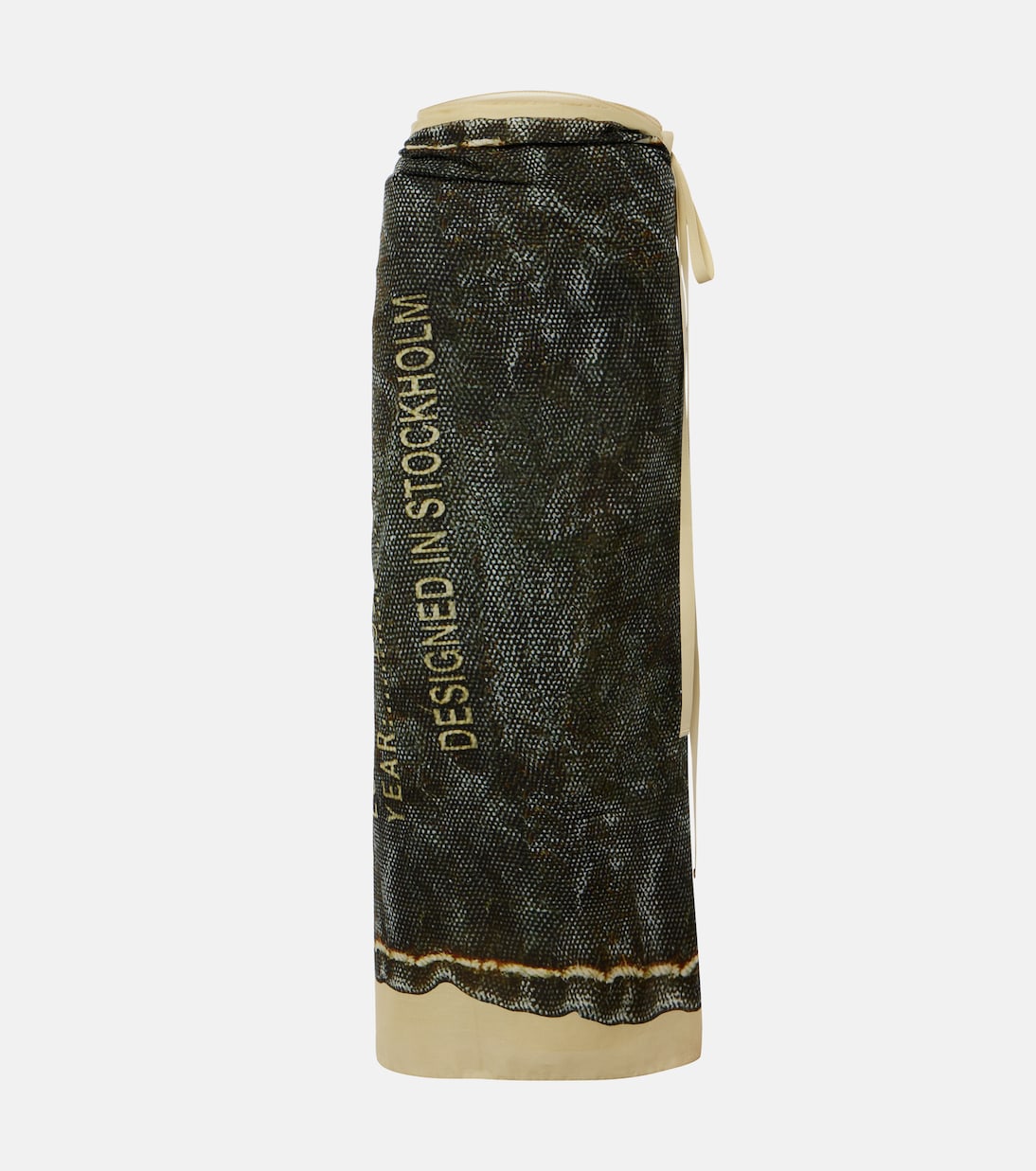 

Хлопковый шарф с логотипом Acne Studios, Beige Black