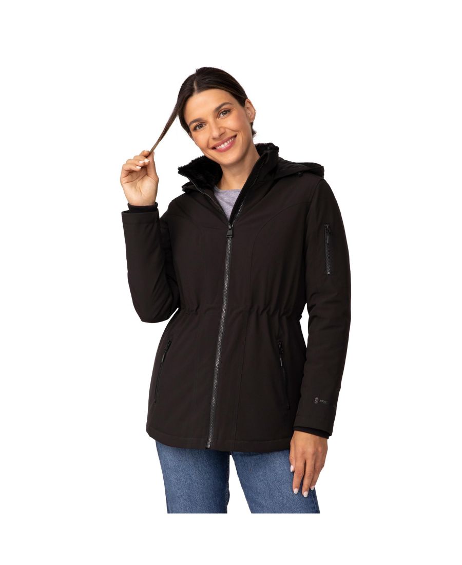 

Женская термокуртка из мягкого материала Thermo Super Softshell на молнии Free Country, Black