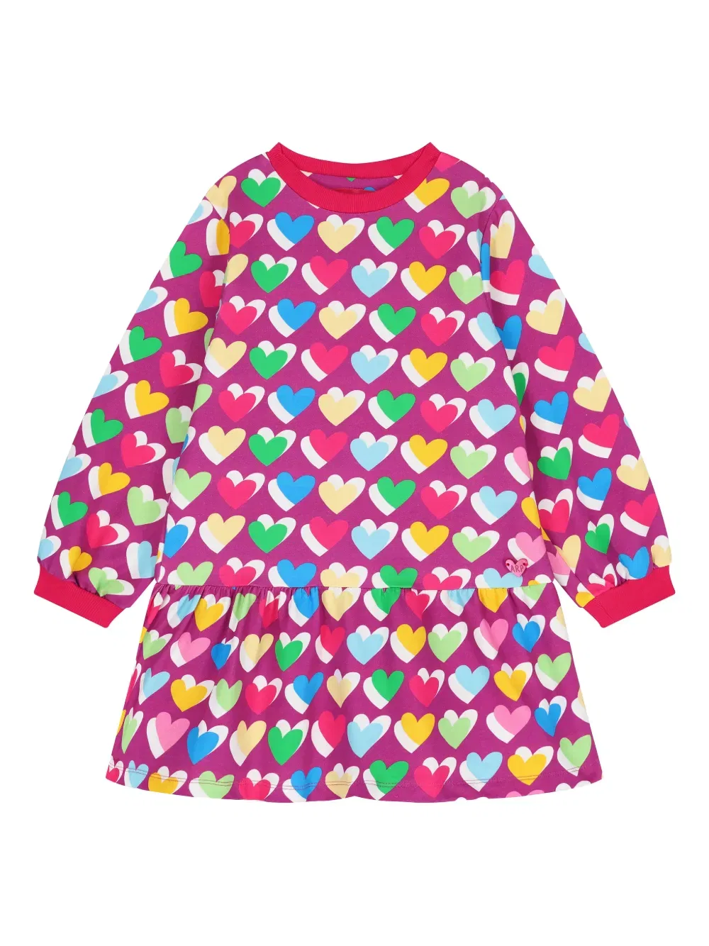 Платье с оборками и узором в виде сердечек Agatha Ruiz De La Prada, фиолетовый