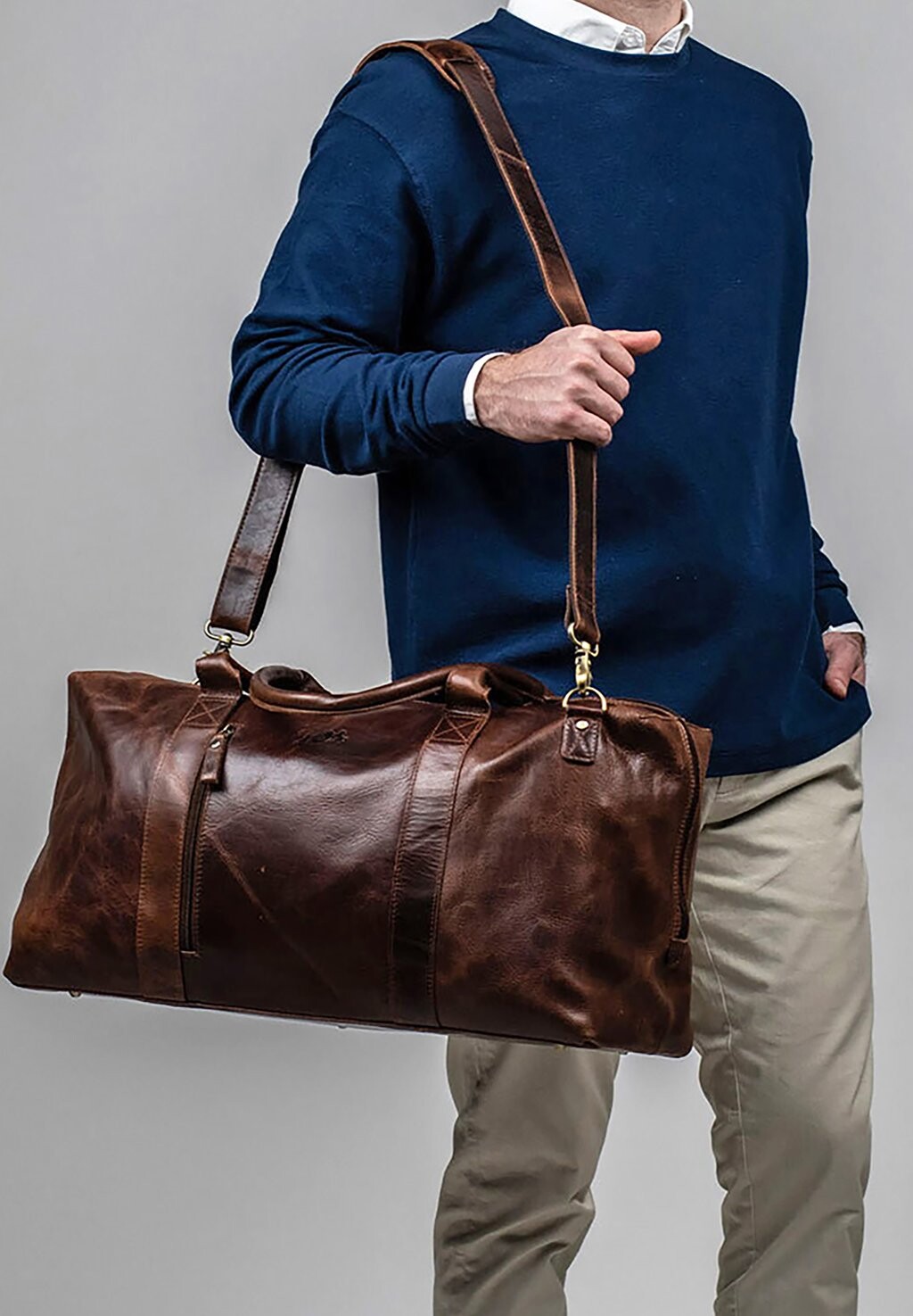 

Дорожная сумка WEEKENDER TRAVEL YALE ZIP XL HOLDALL SID & VAIN, коричневый