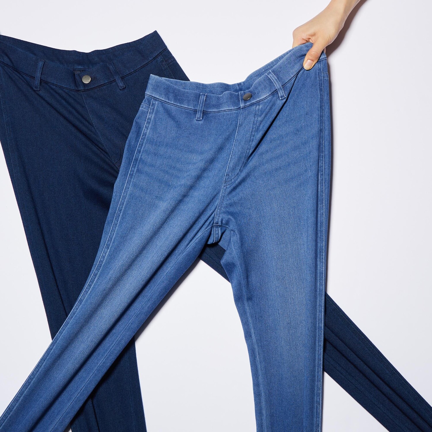 Ультраэластичные джинсы-леггинсы UNIQLO, темно-синие — фото 3