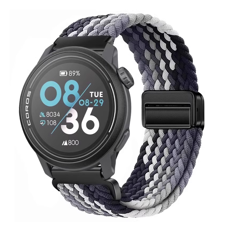

Penc Iwatch Часы Strap COROS Compatibility Nylon Material 42mm, [Upgraded Version-Magnetic Buckle-Braided Loop] Black Clever Color