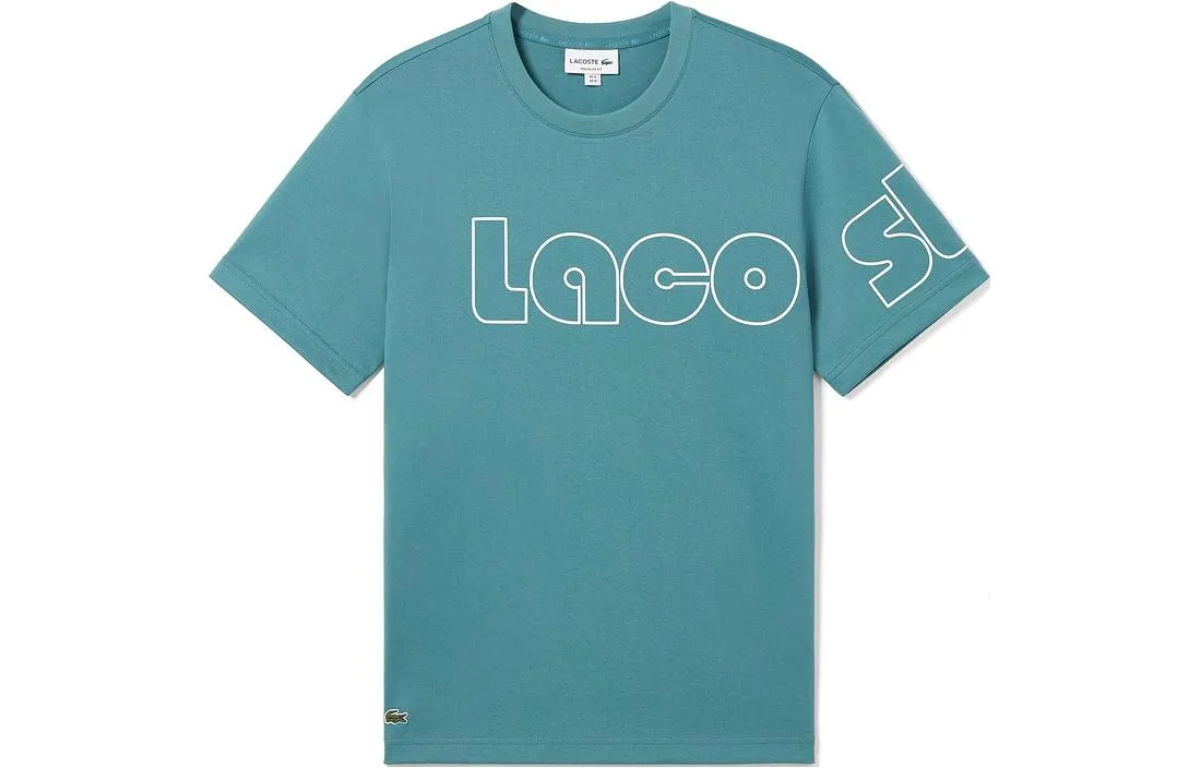 Футболка мужская с круглым вырезом умеренного прямого кроя LACOSTE, 031/черный — фото 4