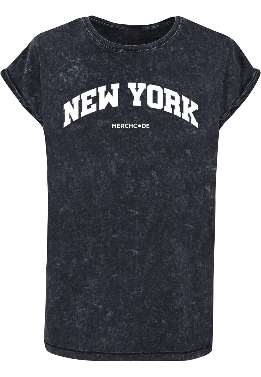 

Футболка Merchcode NEW YORK, пятнистый черный