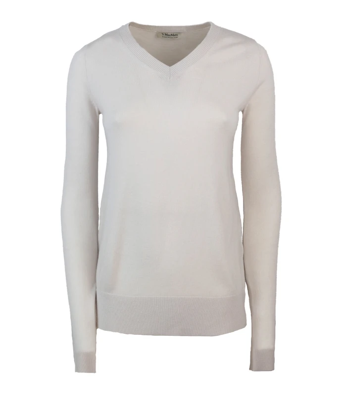 

Белый шерстяной свитер Max Mara Studio, белый