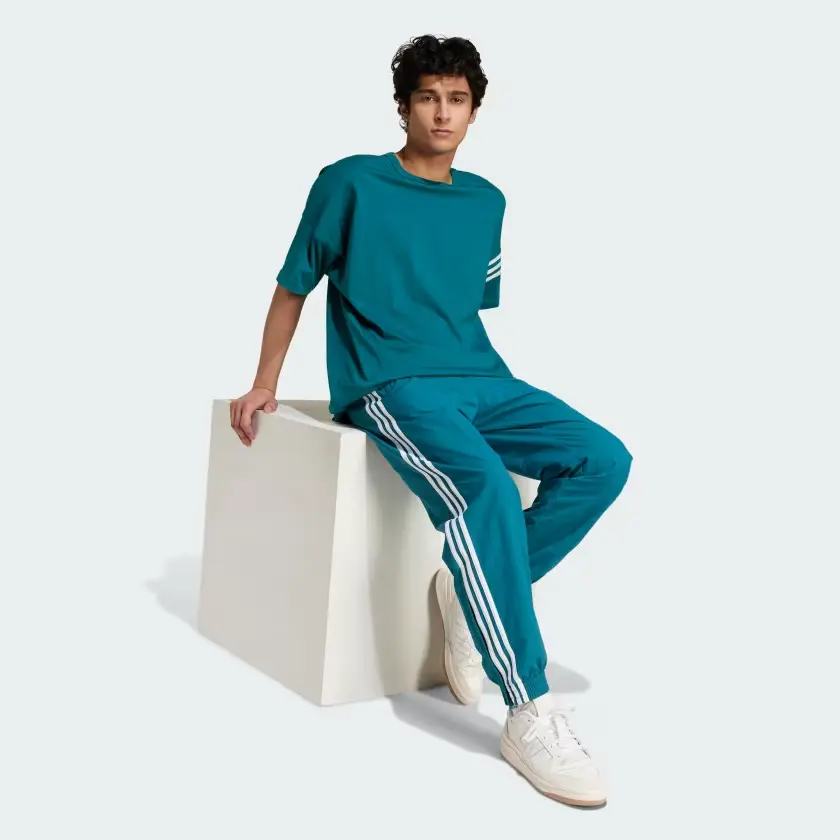 Трикотажные спортивные штаны мужские голубые Adidas Originals, голубой — фото 4