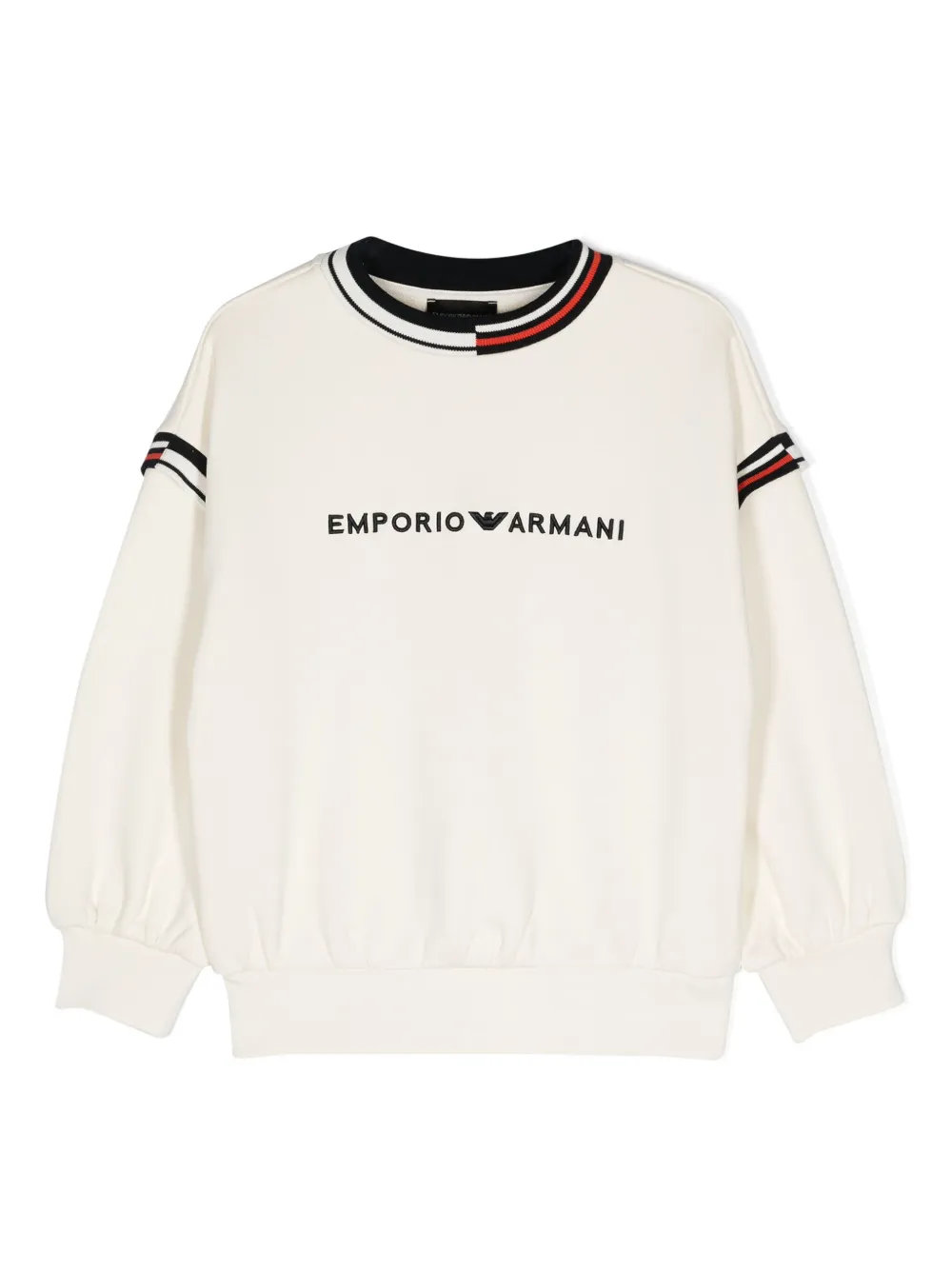 

Толстовка с вышитым логотипом Emporio Armani Kids, белый