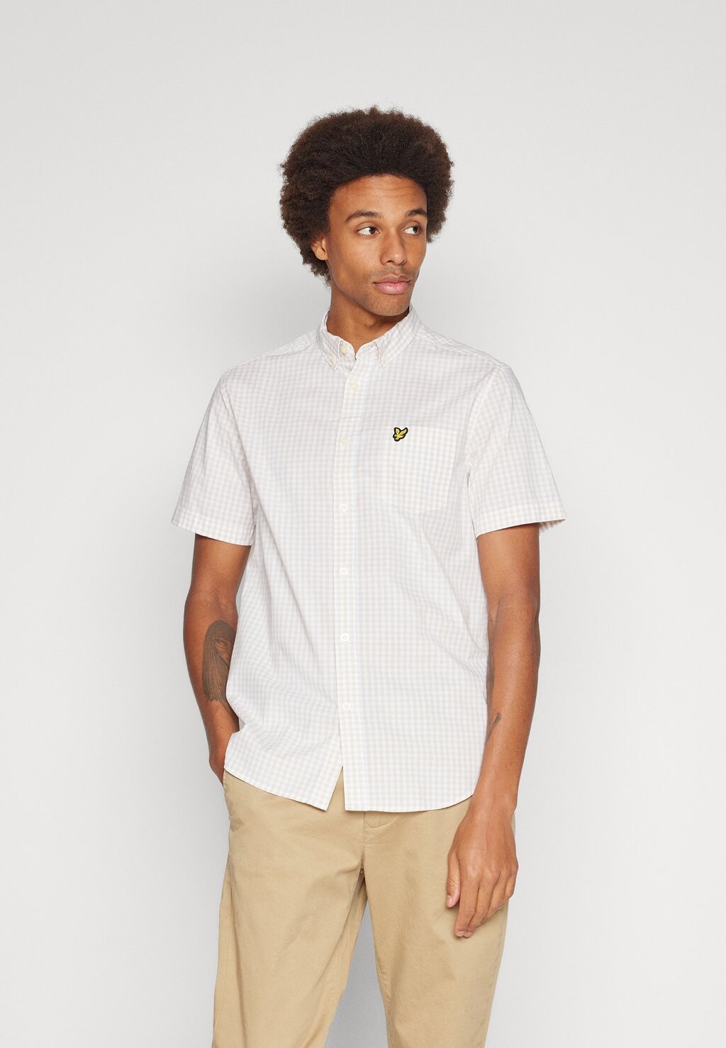 

Рубашка SHORT SLEEVE SLIM FIT GINGHAM SHIRT Lyle & Scott, бежевый