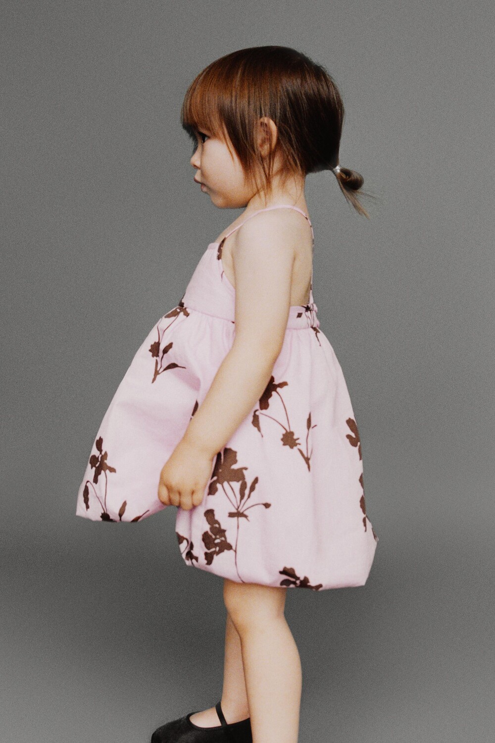 

Стеганое платье с цветочным рисунком ZARA, цвет chalk pink