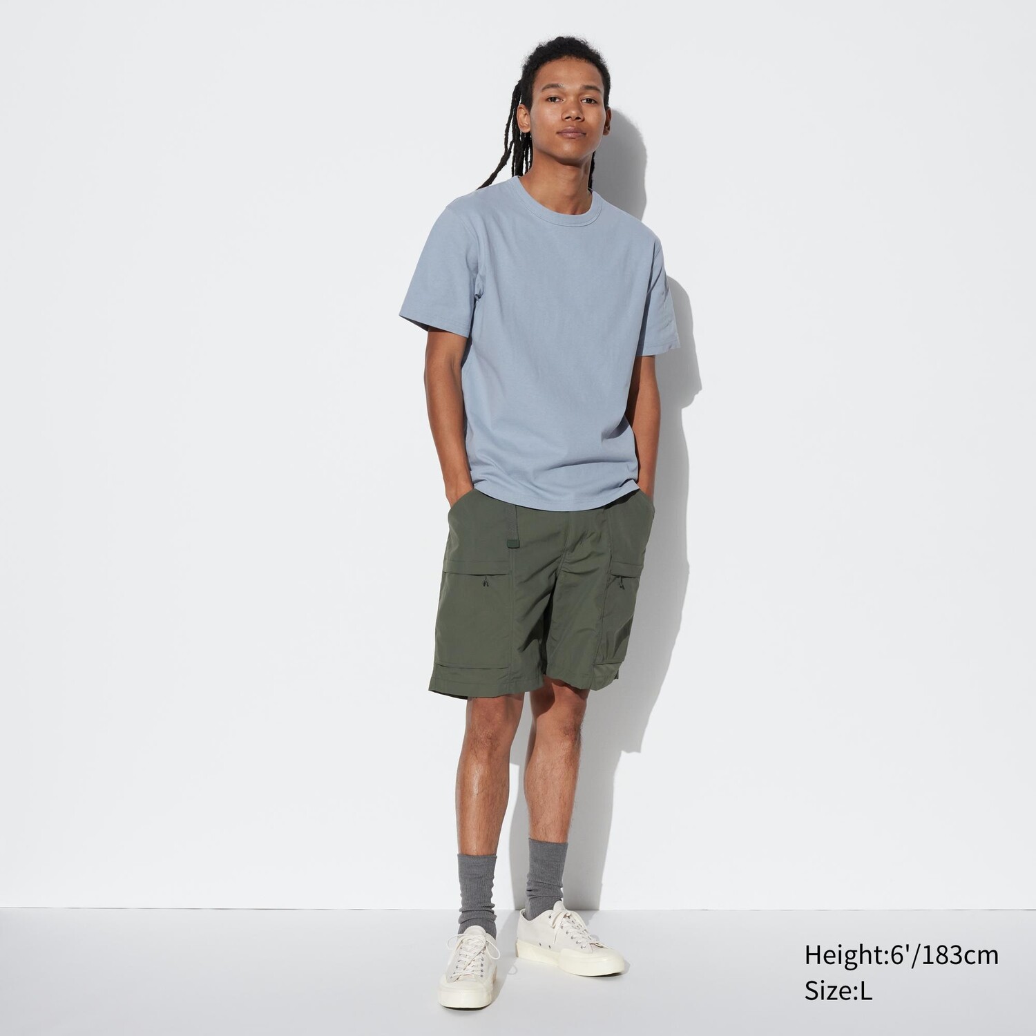 Футболка Uniqlo с U-образным вырезом, белая — фото 4