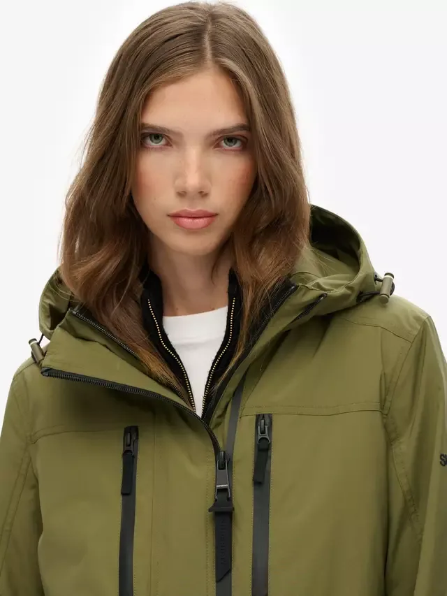Длинная парка с капюшоном, цвет хаки Superdry — фото 3