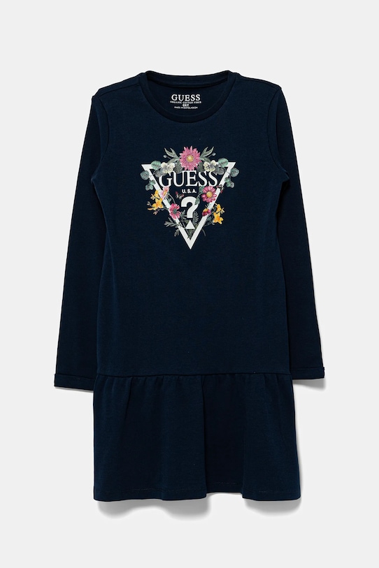 

Детское хлопковое платье Guess, синий