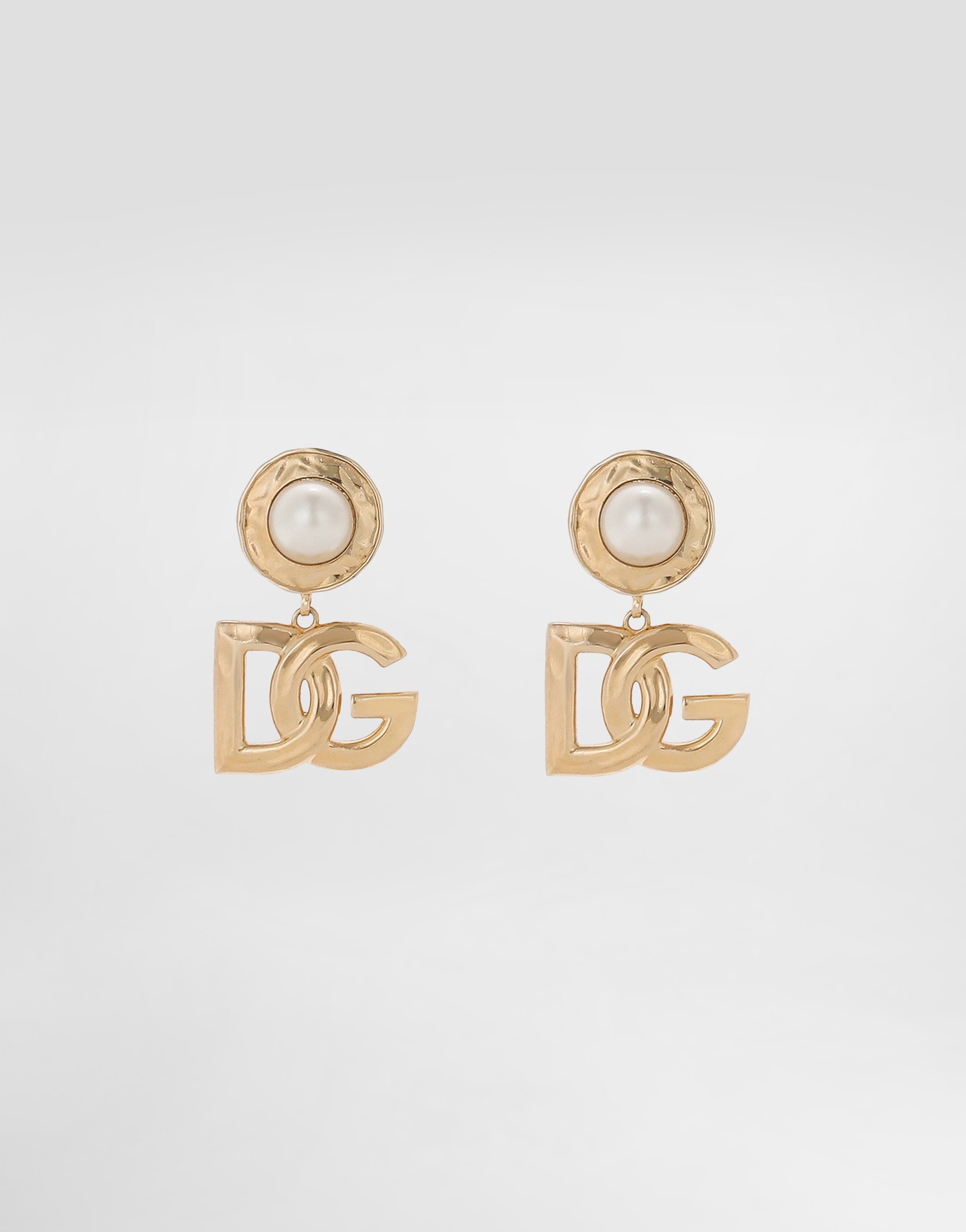 

Серьги-подвески с кабошонами и логотипом dg Dolce & Gabbana, золото