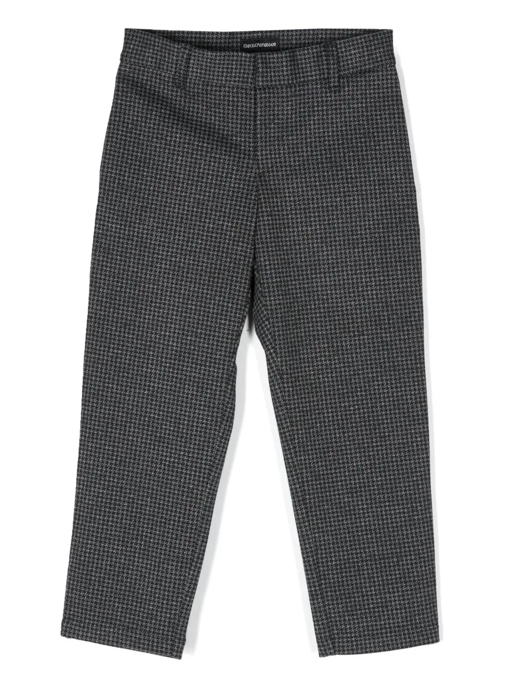 

Прямые брюки в ломаную клетку Emporio Armani Kids, серый