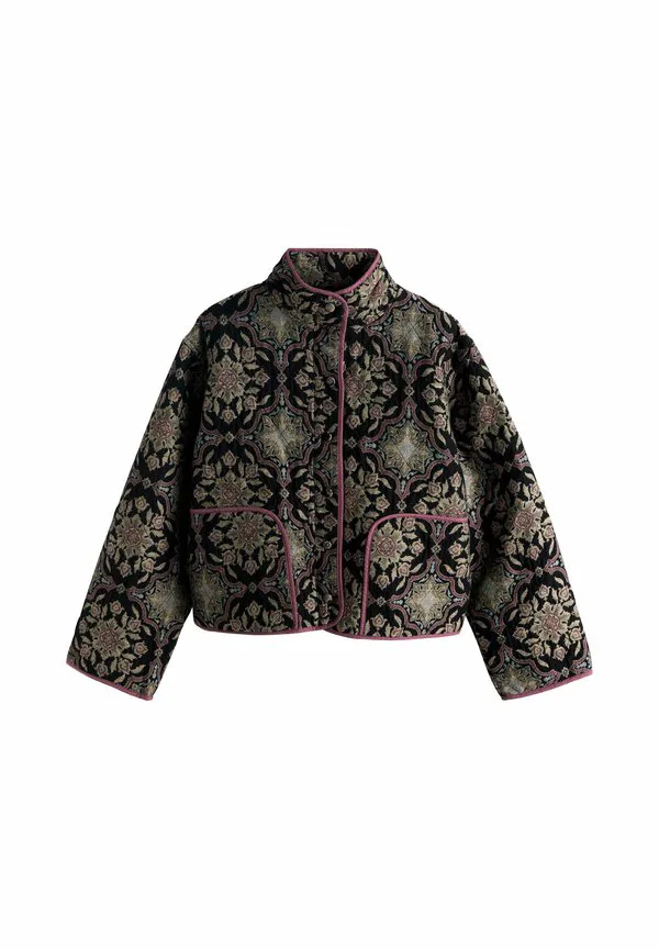 Стеганая легкая куртка с воротником-стойкой Next, Jacquard Print
