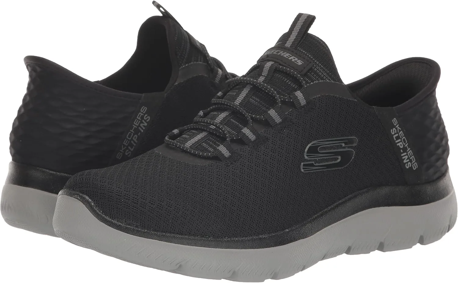 Мужские кроссовки Skechers Summits - высокие слипоны, черный — фото 4