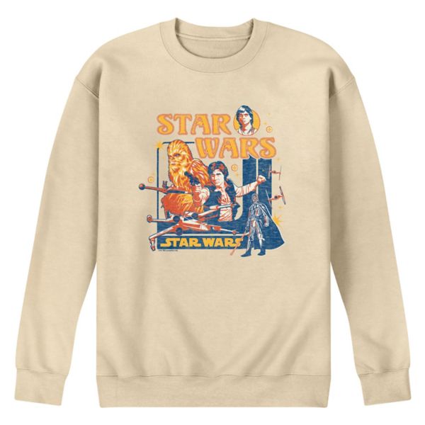 

Мужской ретро свитшот с круглым воротом Star Wars, бежевый