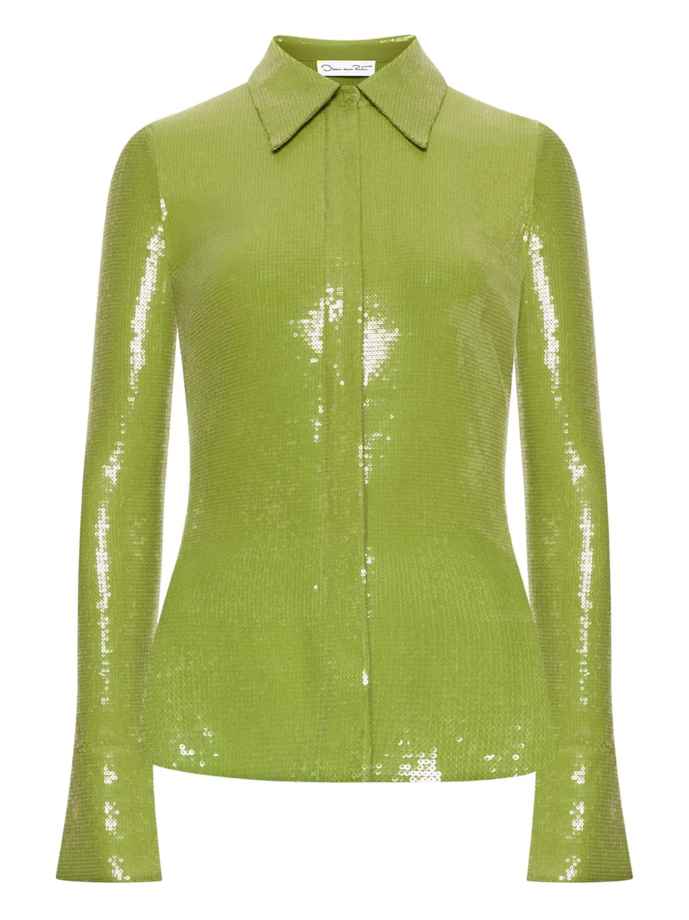 

Рубашка с пайетками Oscar de la Renta, зеленый