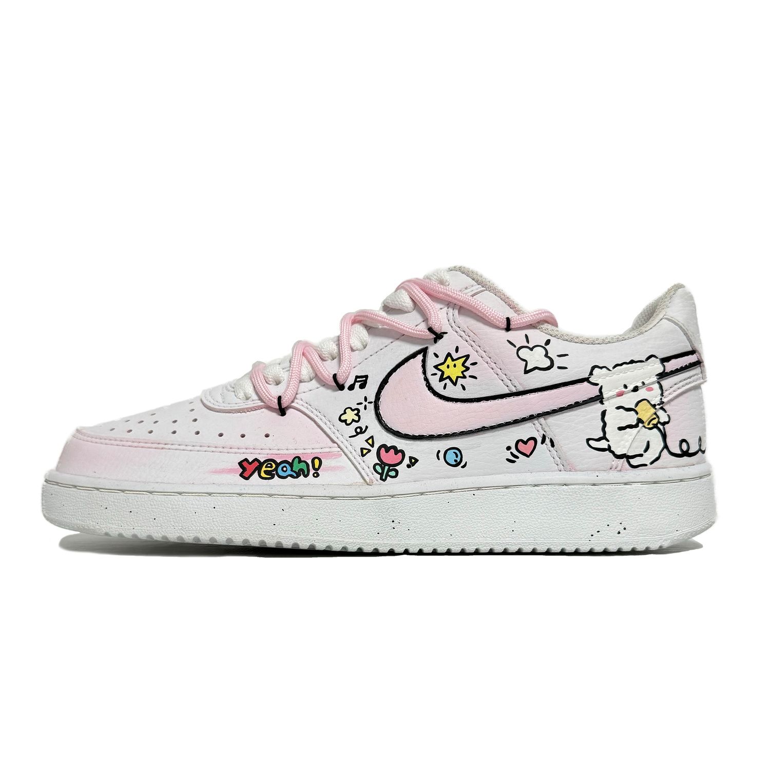 Nike Кроссовки Court Vision 1 Low Pink White, цвет Pink White — фото 2