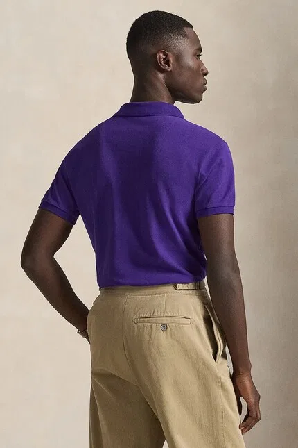 Поло из гладкой ткани Polo Ralph Lauren, фиолетовый — фото 2