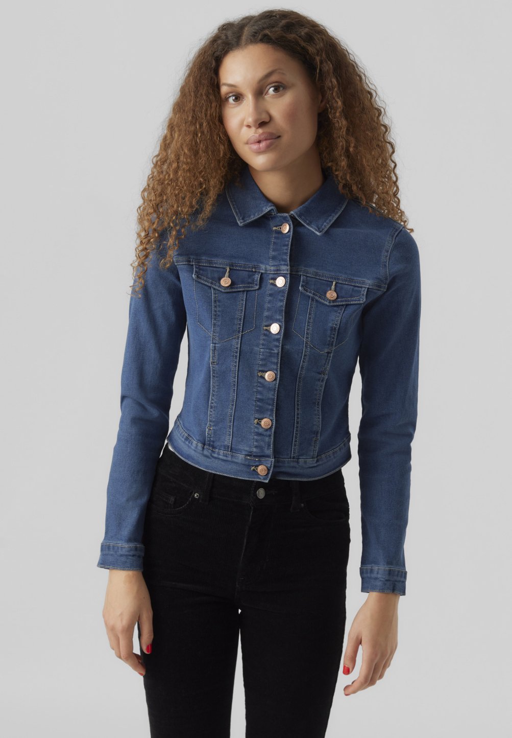 

Джинсовая куртка VMLUNA LS MIX GA NOOS Vero Moda, цвет Medium Blue Denim