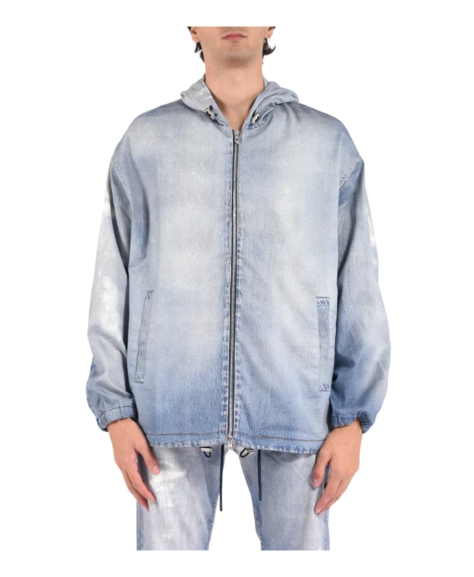 

Куртка Joggjeans с капюшоном и цифровым принтом Diesel, синий