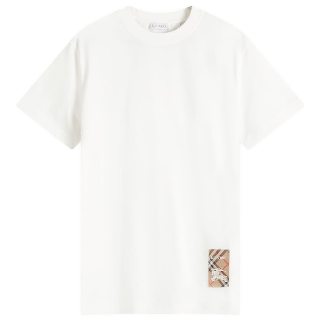 

Футболка с контрольной биркой Burberry, цвет chalk