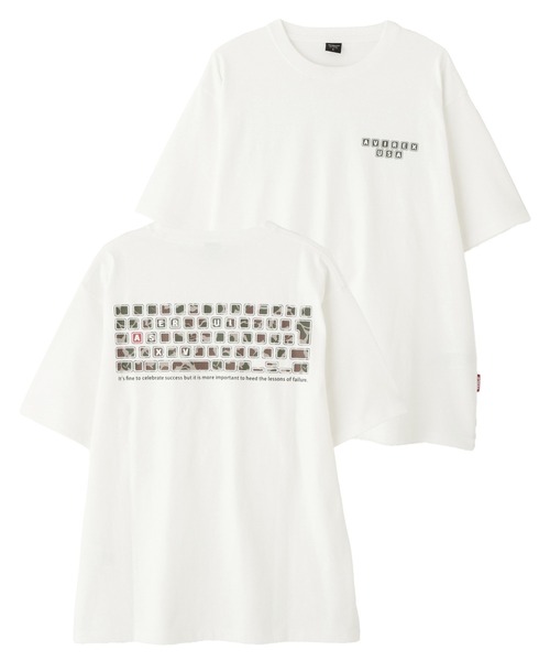 

Футболка с коротким рукавом, камуфляжный принт в виде клавиатуры AVIREX, белый