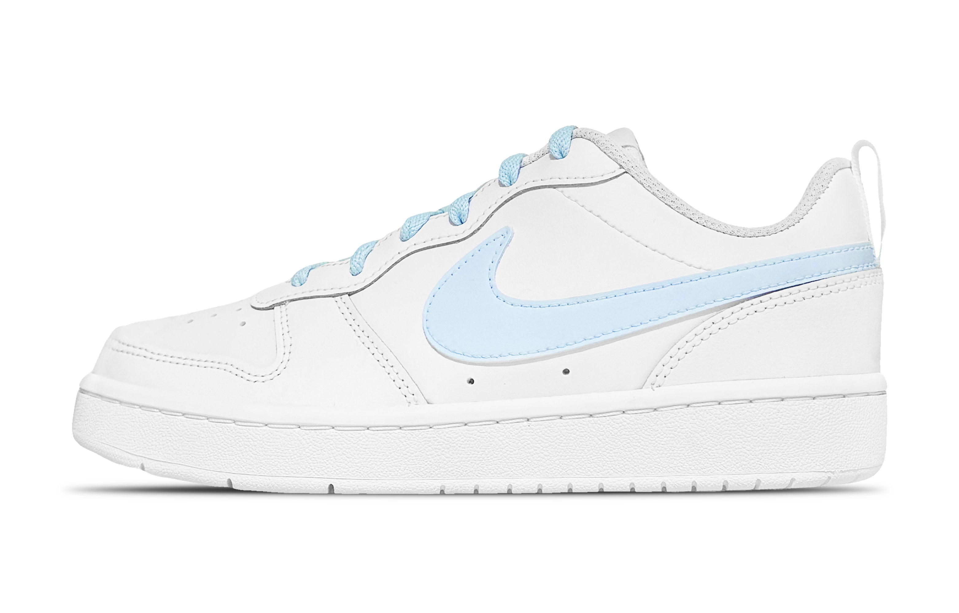 

Низкие детские кроссовки для скейтбординга Court Borough для подростков Nike, белый/синий