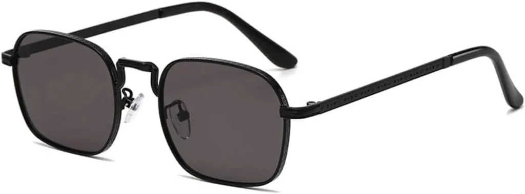 

Квадратные овальные металлические солнцезащитные очки в модном ретро-стиле для мужчин и женщин, роскошные, с защитой от УФ-излучения UV400 TVTBBVV, Black