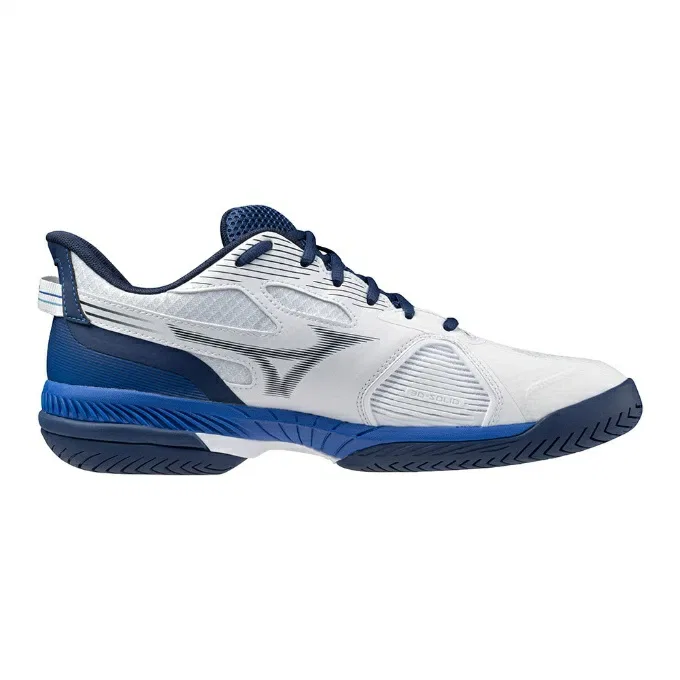Мужские теннисные кроссовки «Wave Exceed 5 Wide AC» от Mizuno, Wh/Bl/Nv — фото 2