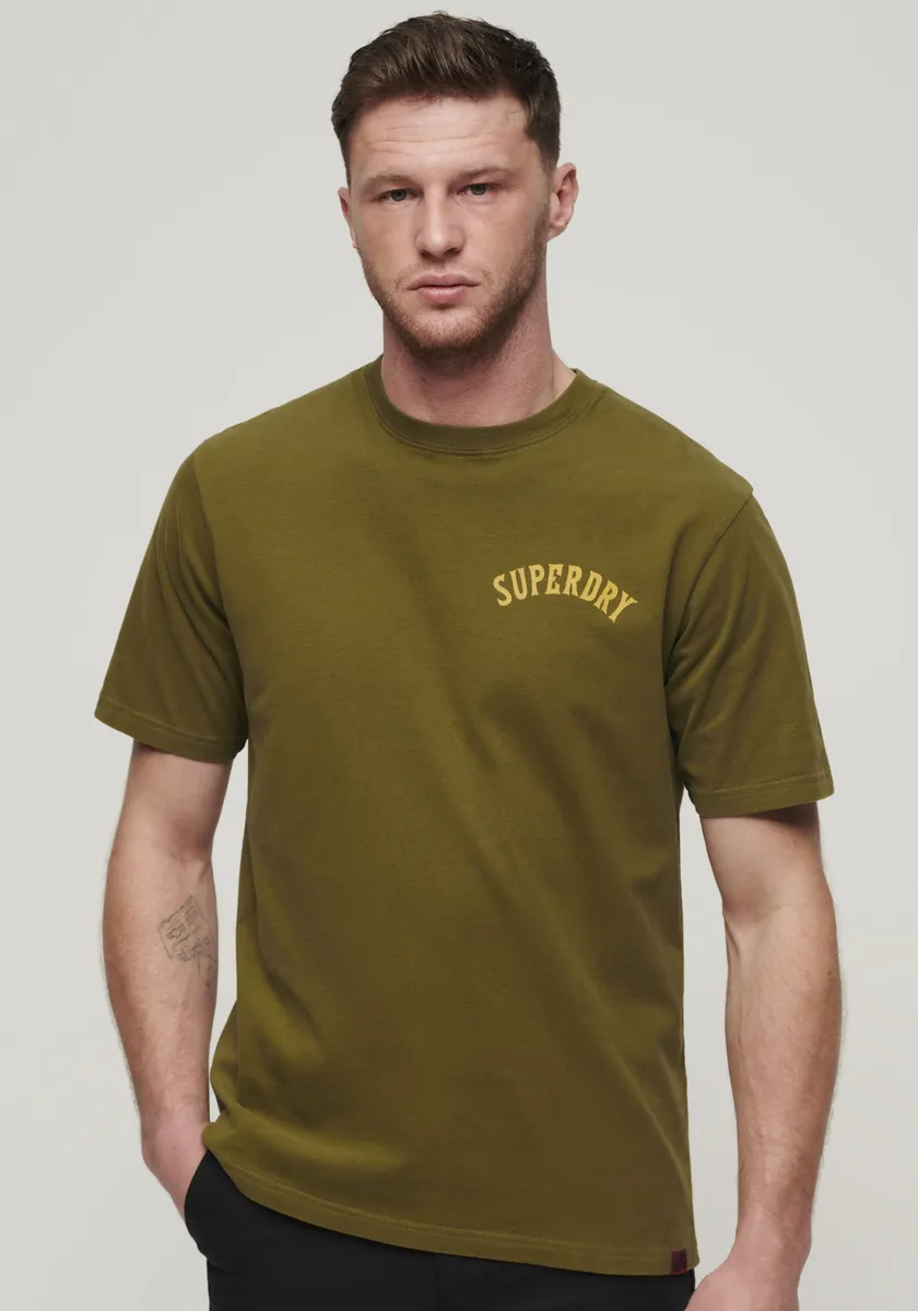 

Рубашка с принтом Superdry "SD-TATTOO GRAPHIC LOOSE T SHIRT", зеленый