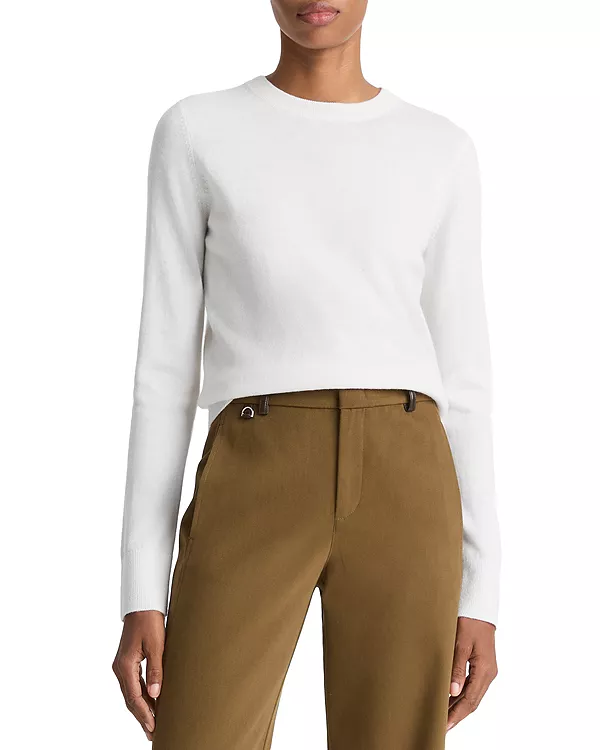 

Классическая футболка с круглым вырезом и длинными рукавами Vince, белый