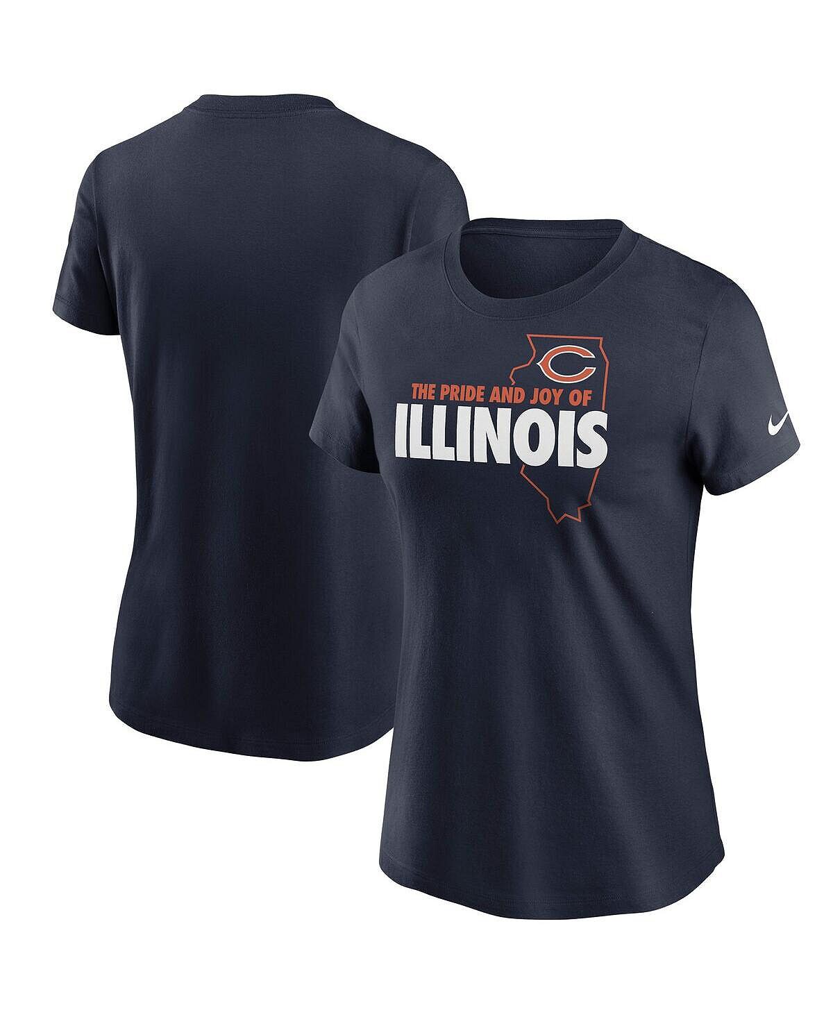 

Женская темно-синяя футболка Chicago Bears Hometown Collection Nike, темно-синий