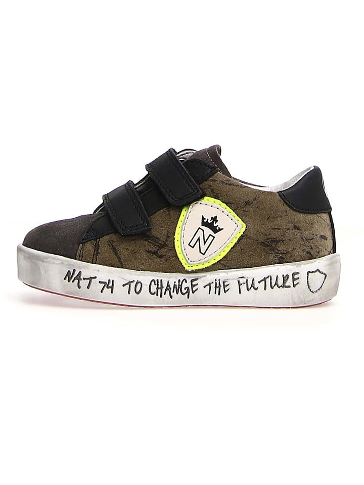 

Naturino Кожаные кроссовки "Korey" цвета хаки